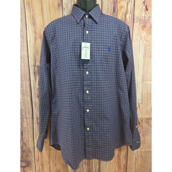 Polo Ralph Lauren Mens L/S Classic Fit Dress Shirt Large NWT - Picture 1 of 8